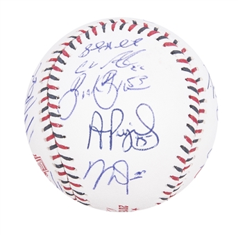 2015 American League All-Star Team Signed OML Manfred Baseball With 20 Signatures (PSA/DNA)